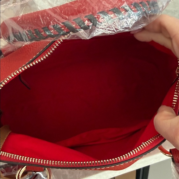 Dooney & Bourke RED  Pebble Grain Satchel - Picture 9 of 12